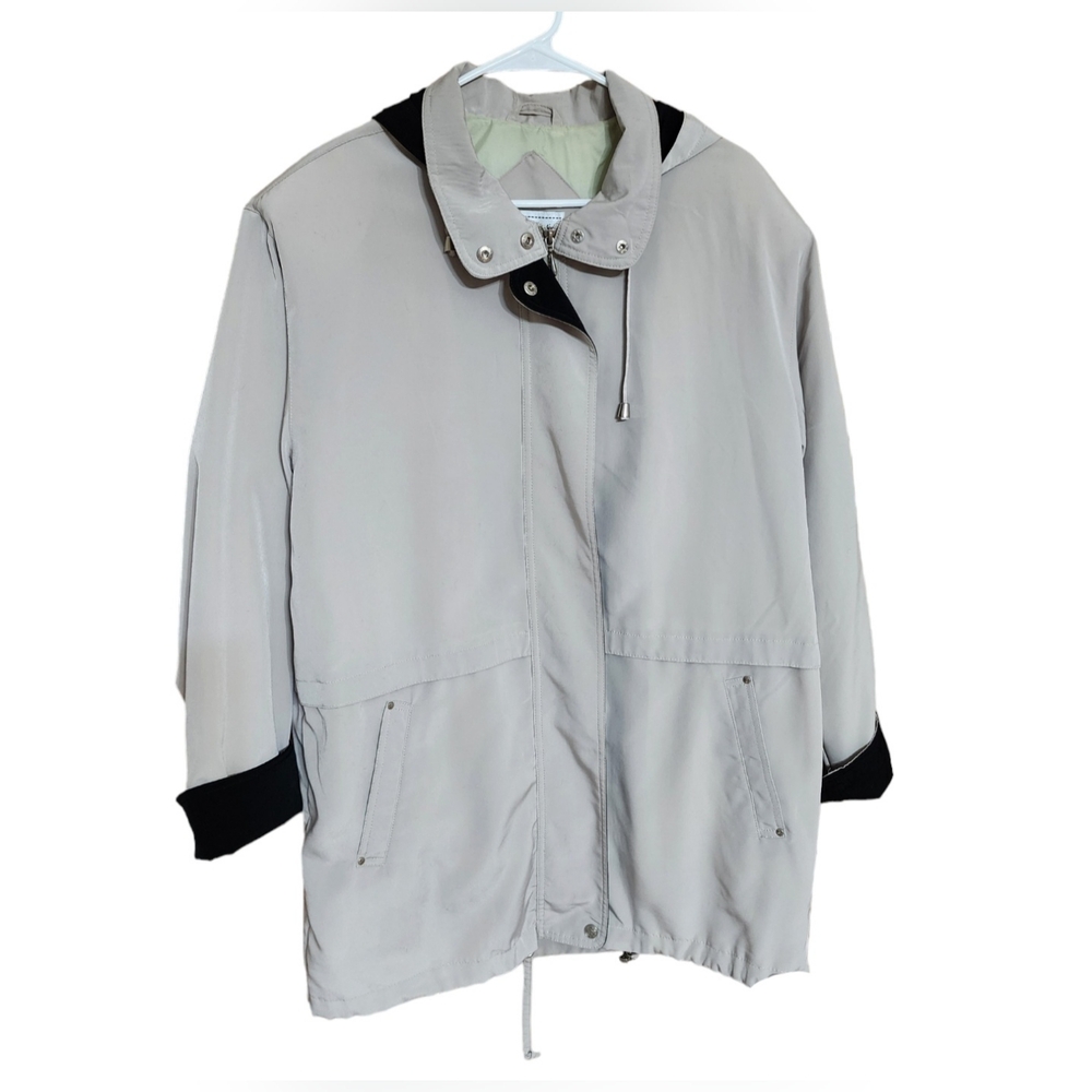 Giorgio Morandi Women's Large Long Sleeve khaki Water Resistant Jacket Coat